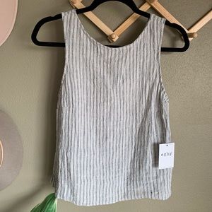 Esby small Lola tank crinkle linen reversible
